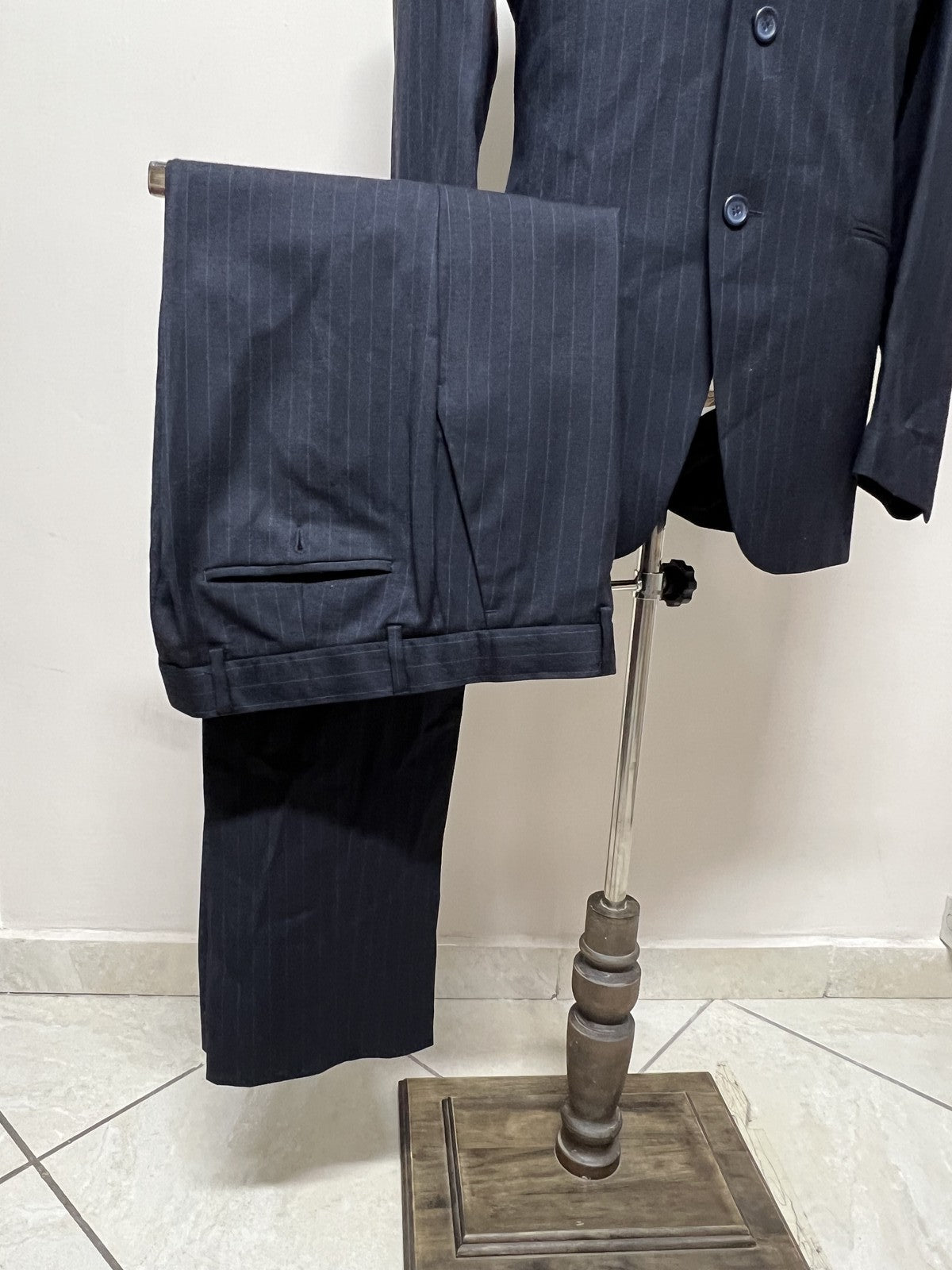 Devonshire Abito Uomo Blu navy in Lana – Taglia 48