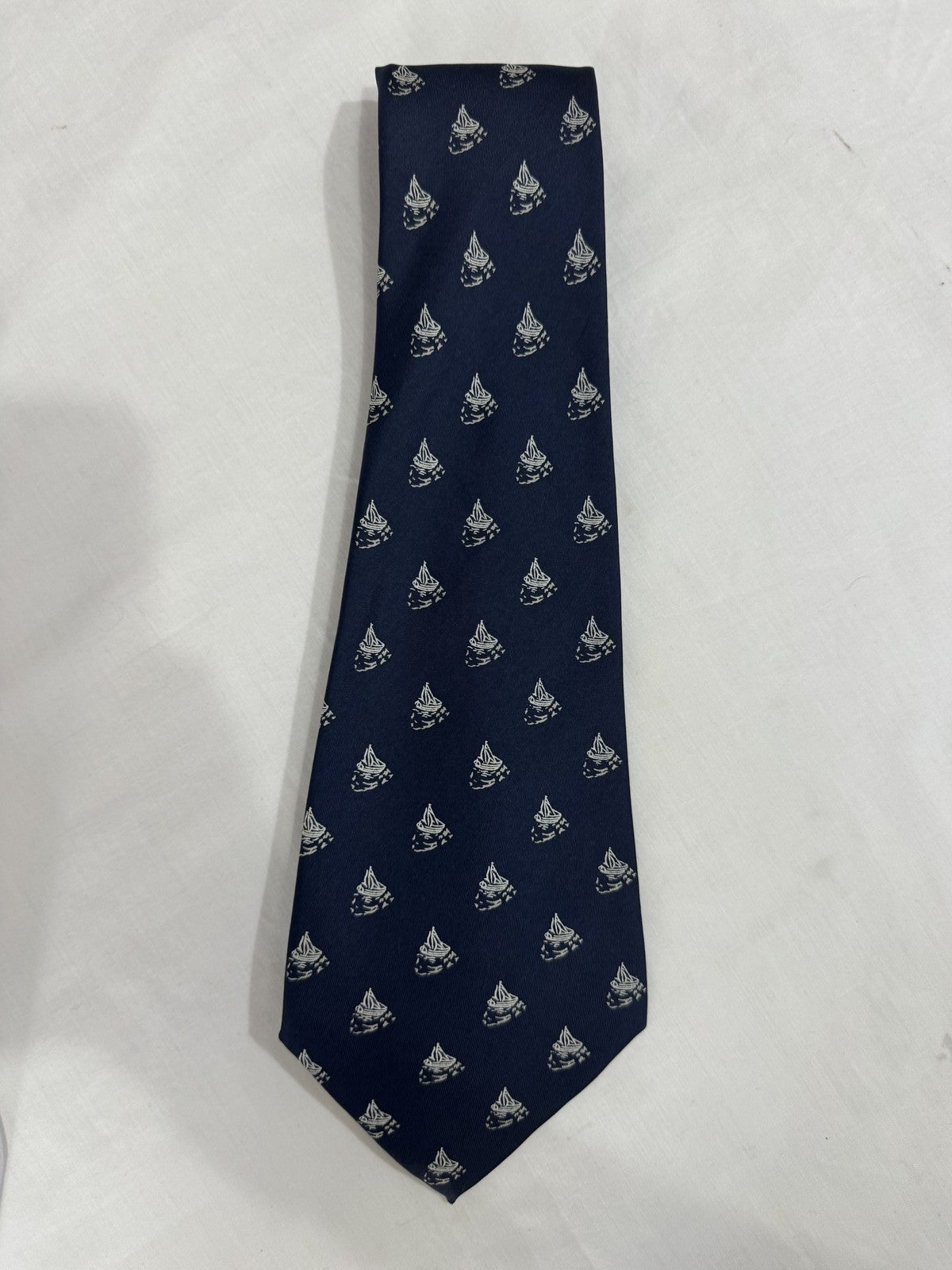 Cristian Paris Cravatta Blu navy in Seta Fantasia