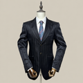 Carlo Pignatelli Giacca Uomo Nero Gessato – Taglia 44