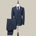 Lardini Abito Uomo Blu navy in Lana Gessato – Taglia 52