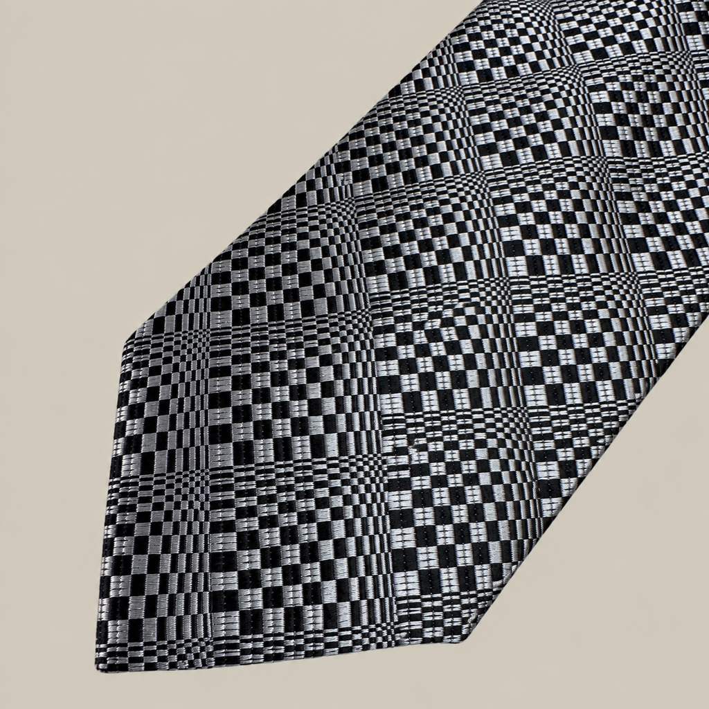 La cravatteria di Seta Cravatta Blu navy Geometrico