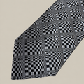 La cravatteria di Seta Cravatta Blu navy Geometrico