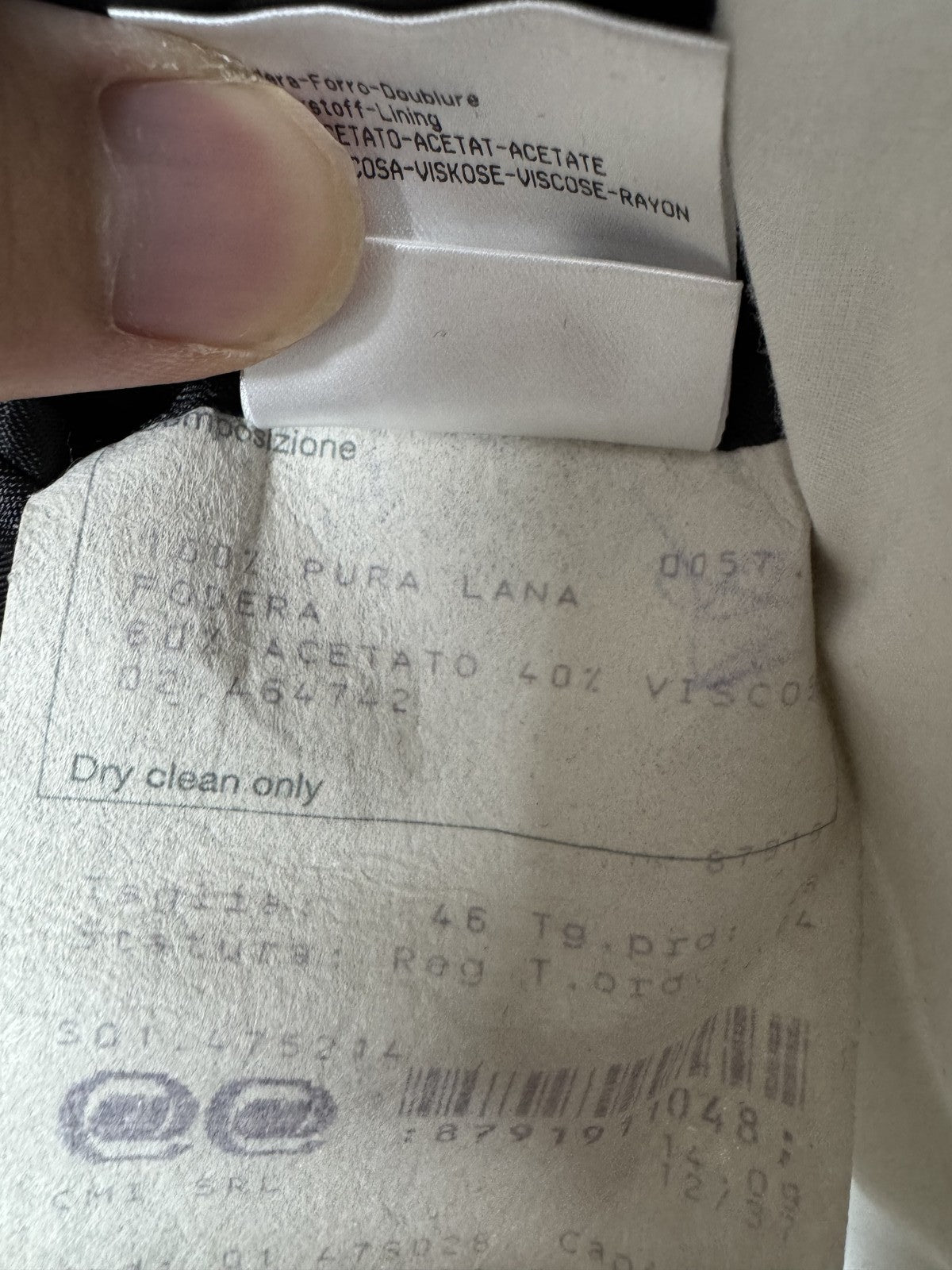 Calvin Klein Giacca Uomo Blu navy in Lana – Taglia 46