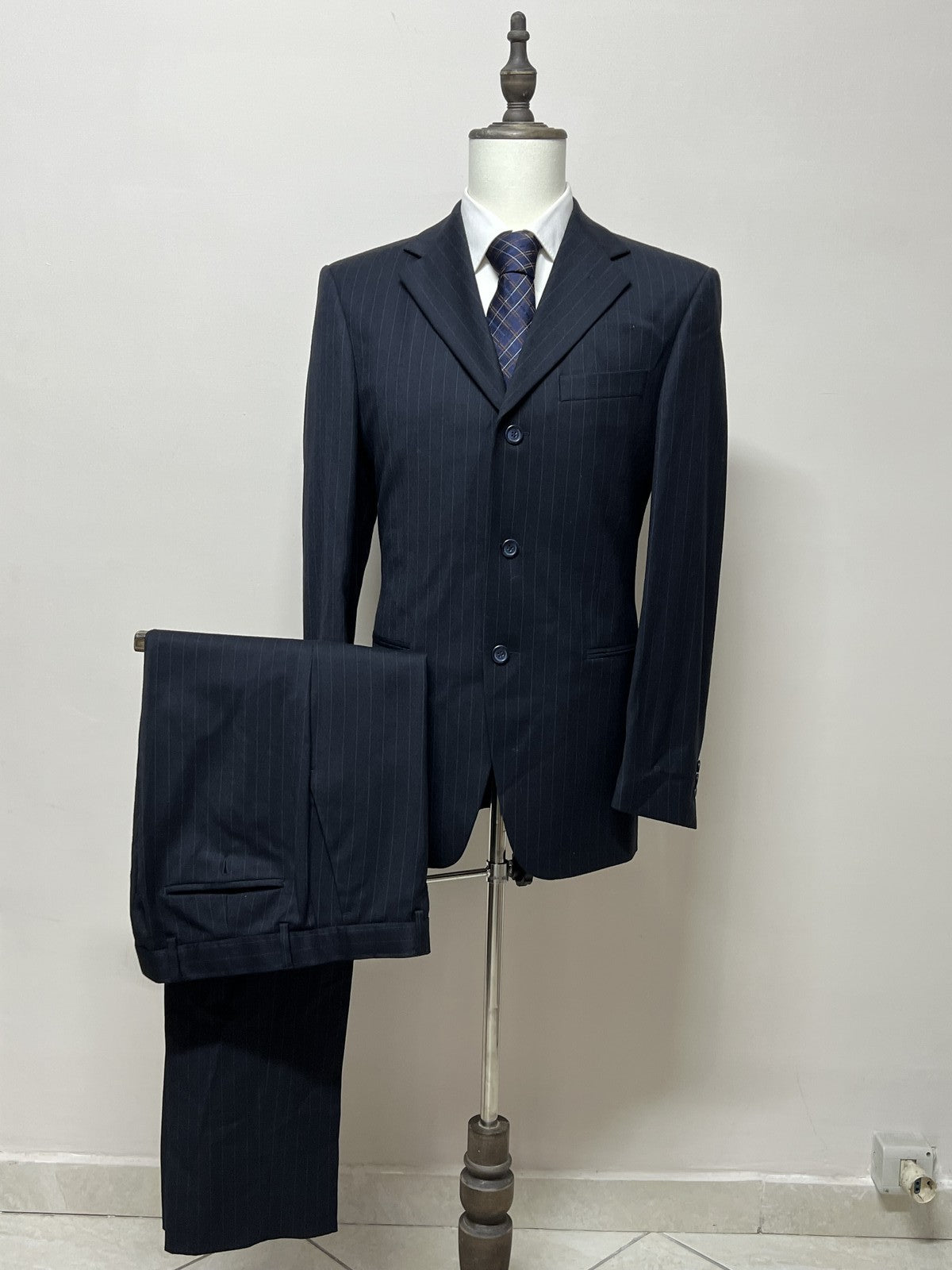 Devonshire Abito Uomo Blu navy in Lana – Taglia 48