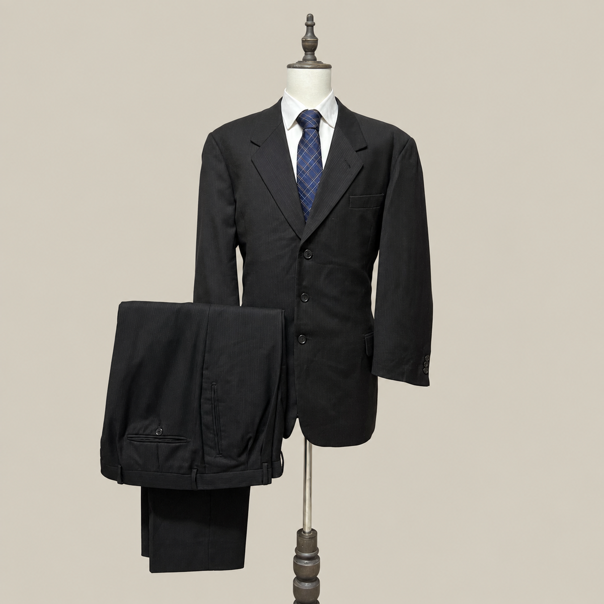No Brand Abito Uomo Blu navy in lana – Taglia 56