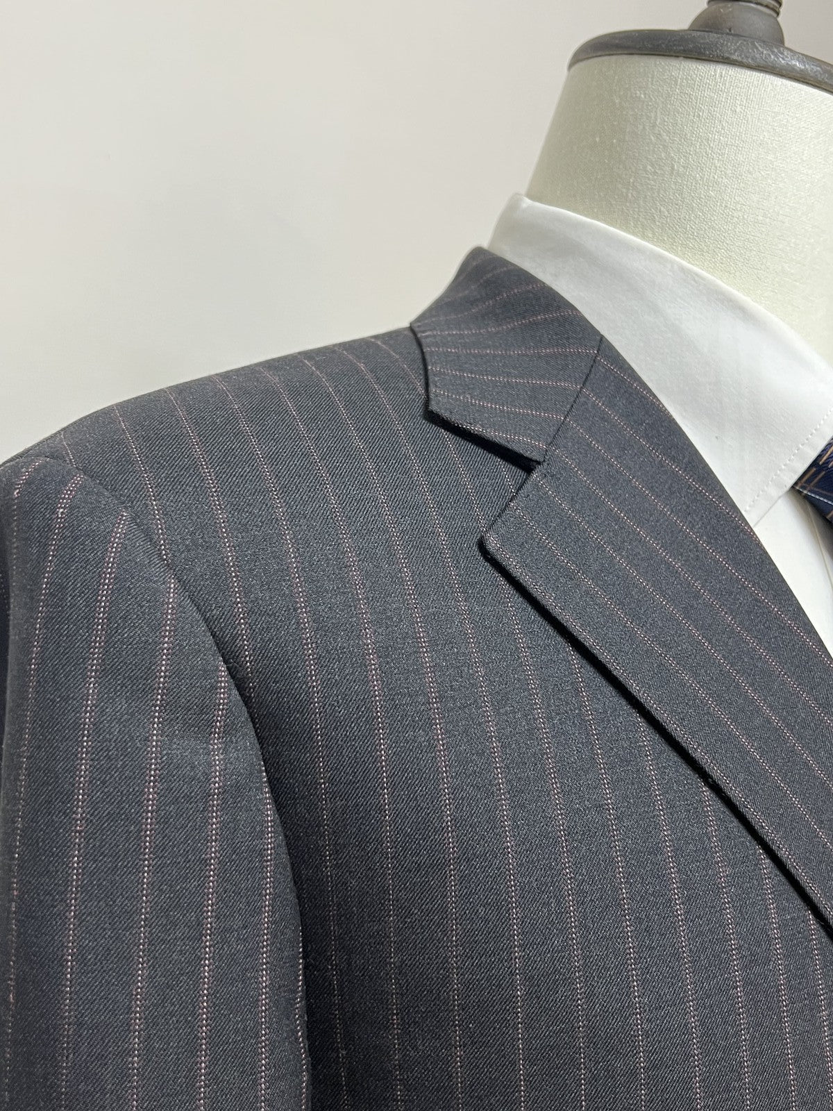 No Brand Abito Uomo Blu navy in Lana Gessato – Taglia 54