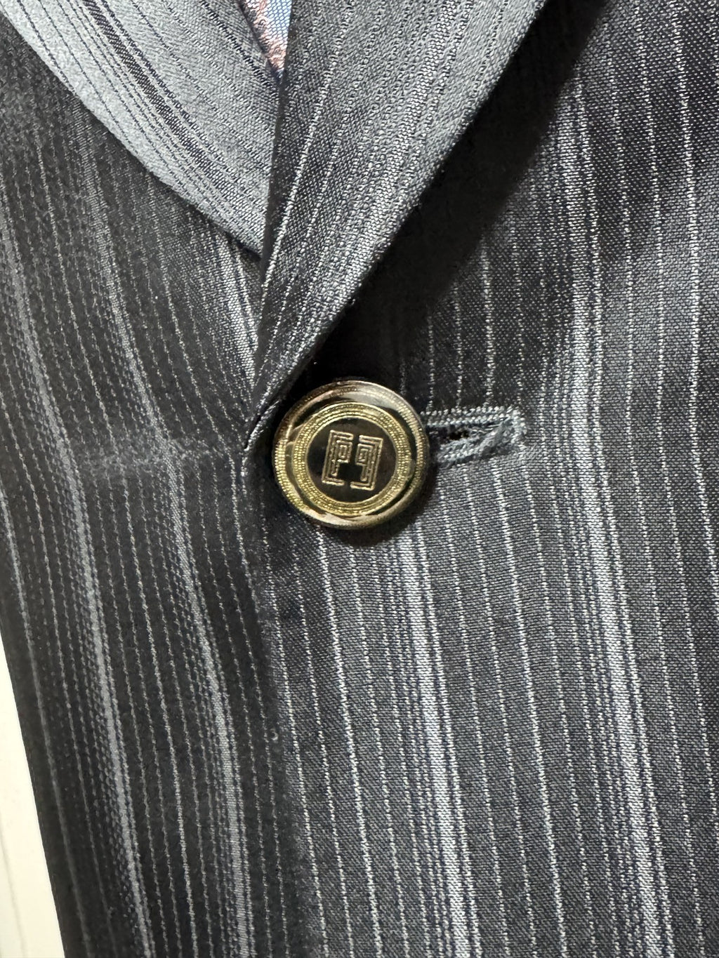 Carlo Pignatelli Giacca Uomo Nero Gessato – Taglia 44