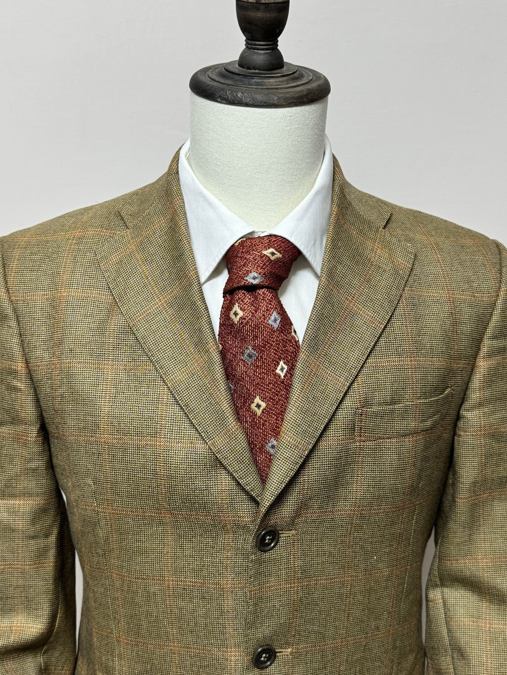 Ermenegildo Zegna Giacca Uomo Marrone in Cashmere Quadri – Taglia 46