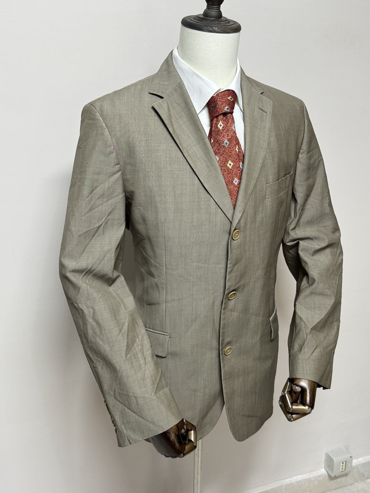 HUGO BOSS Giacca Uomo Grigio tortora in lana – Taglia 52