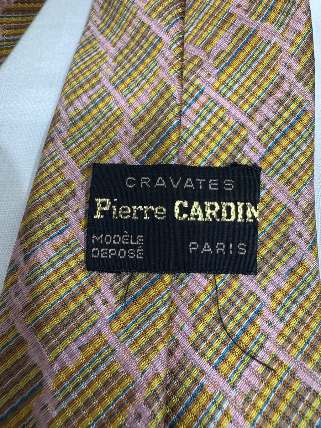 Pierre cardin Cravatta Giallo Geometrico