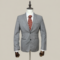 Marzotto Giacca Uomo Grigio in Lana Gessato – Taglia 46