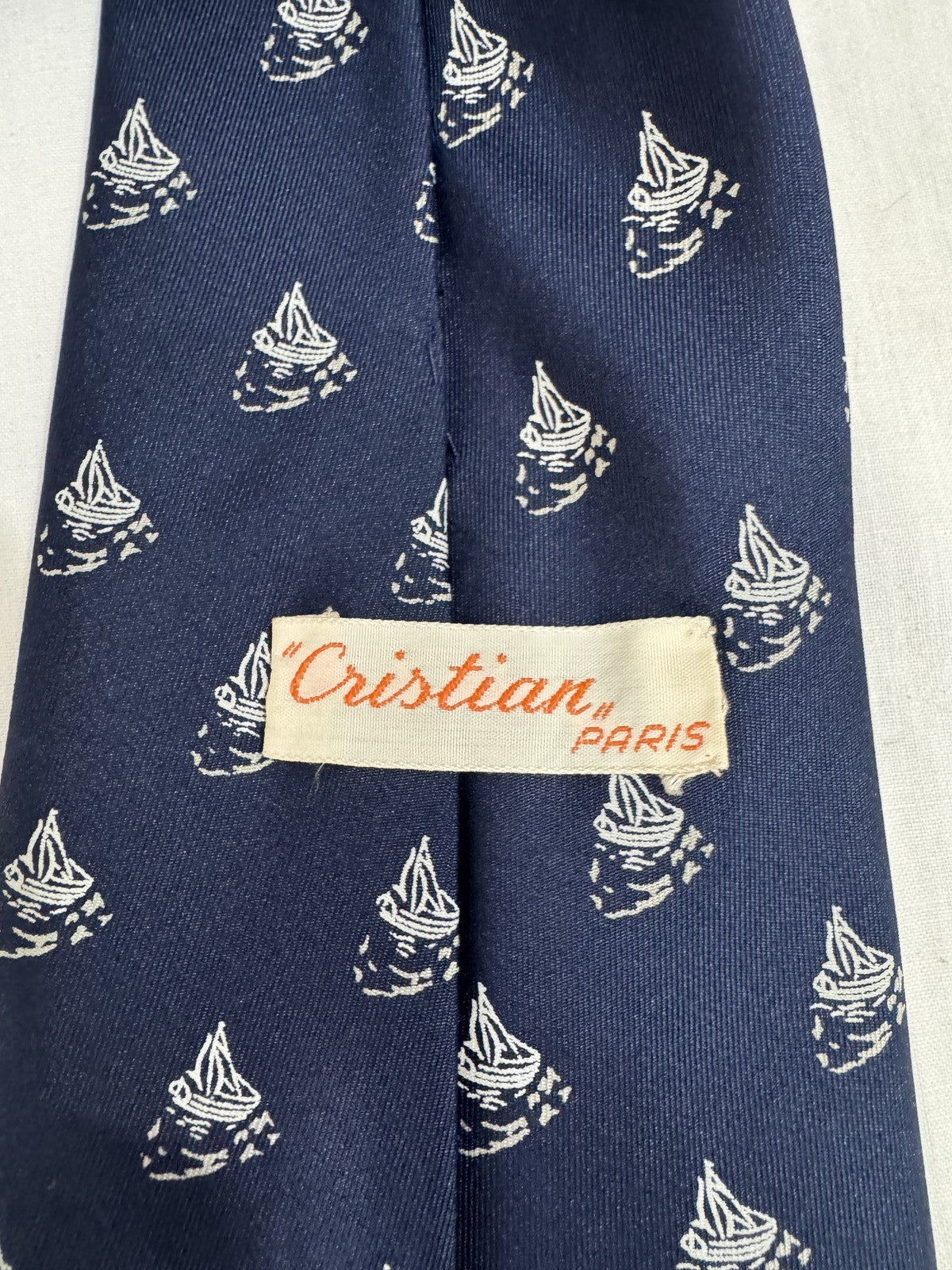 Cristian Paris Cravatta Blu navy in Seta Fantasia