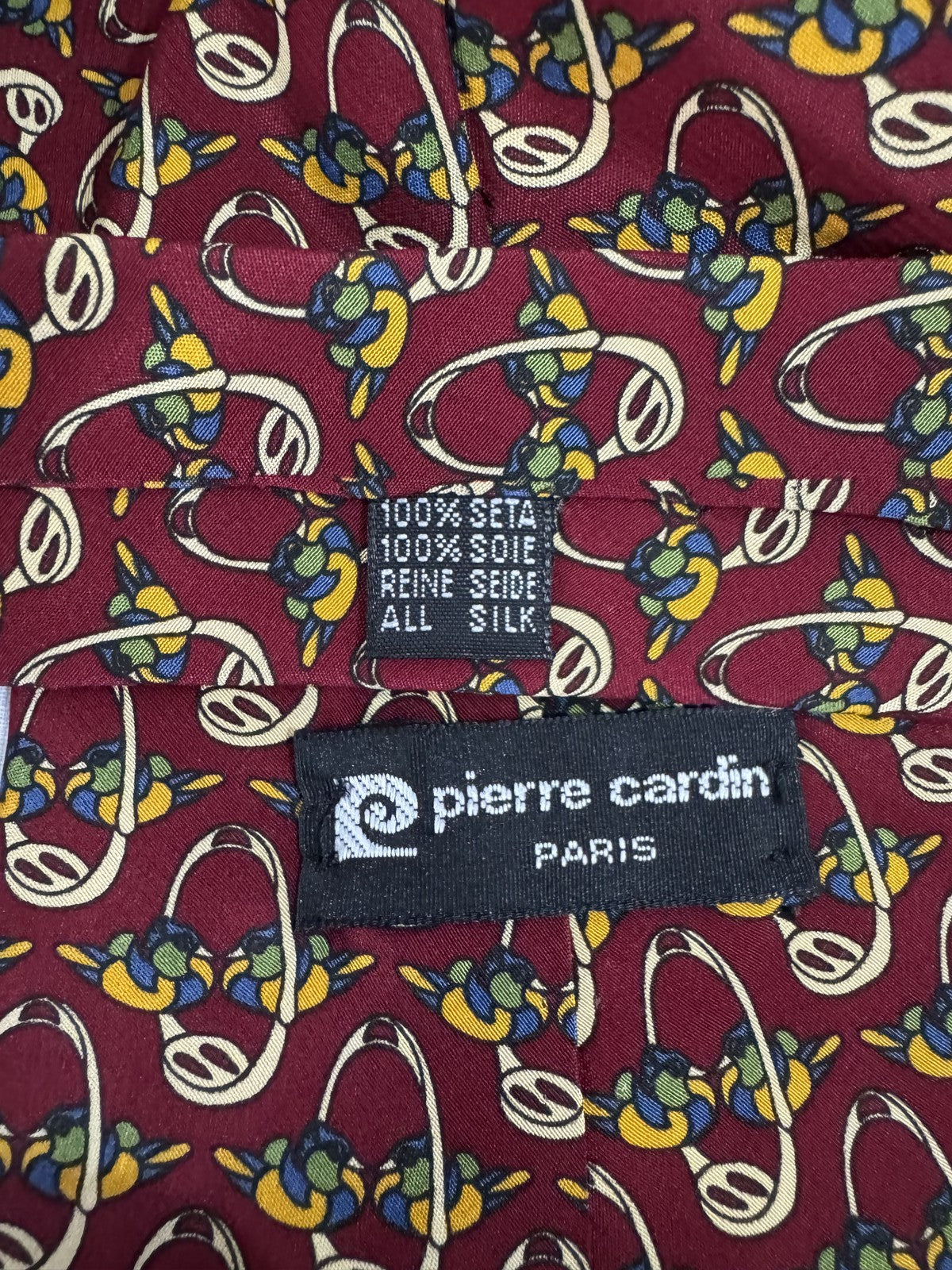 Pierre cardin Cravatta Bordeaux Paisley