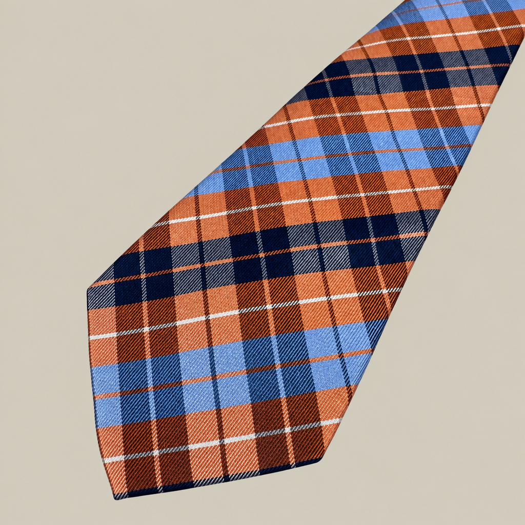 Conbipel Cravatta Blu navy Scozzese