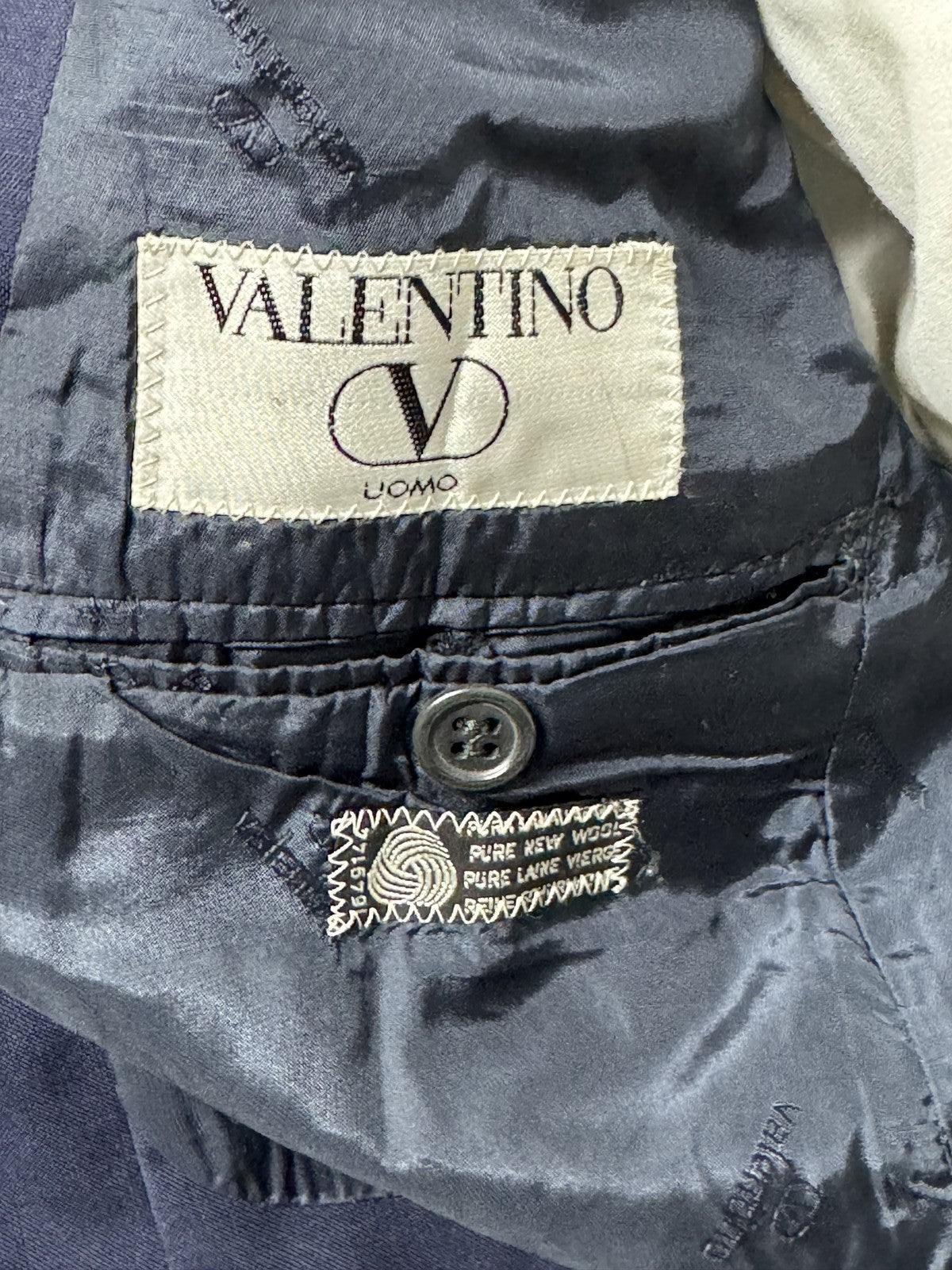 Valentino Giacca Uomo Blu navy in Lana – Taglia 50