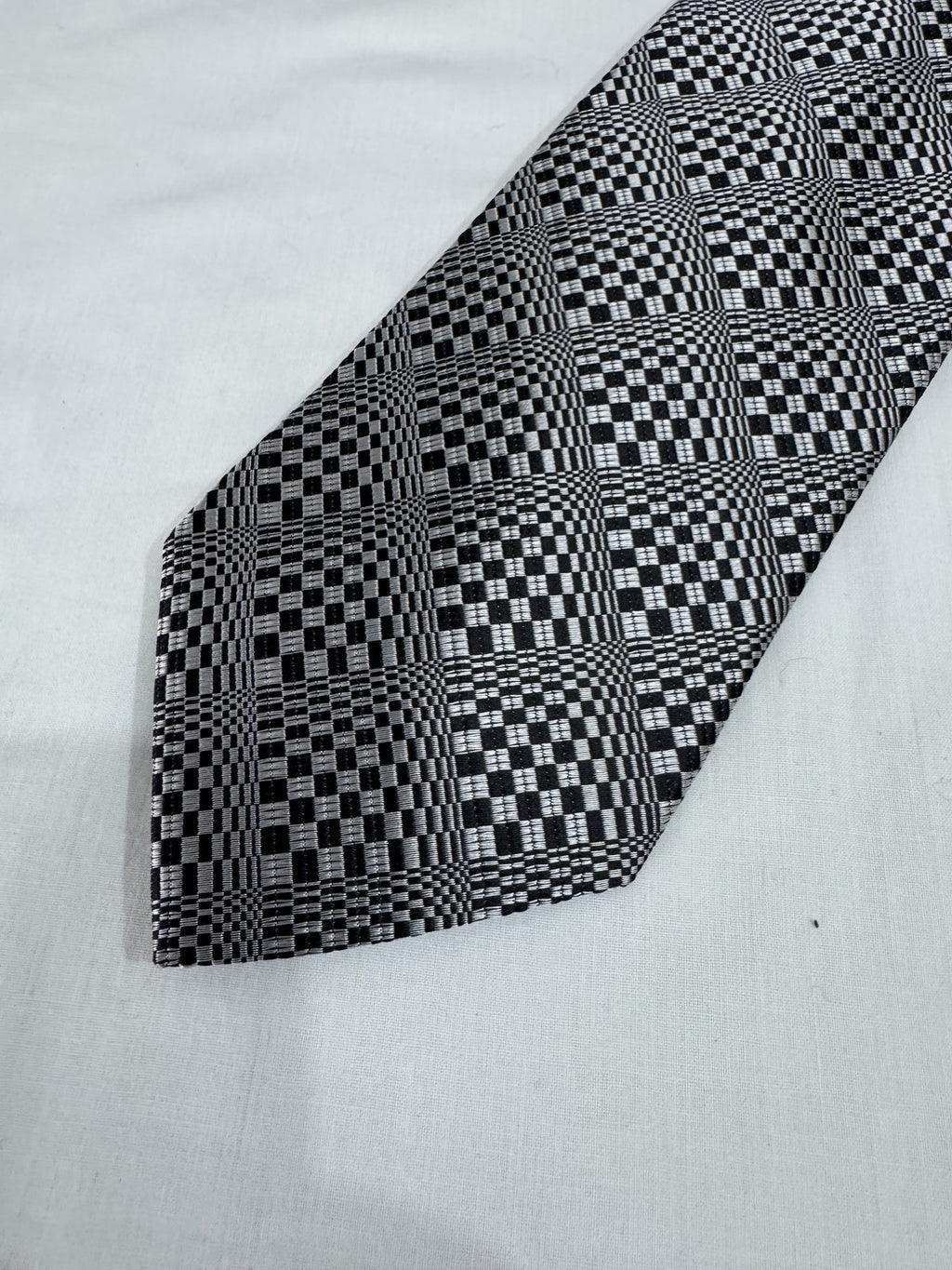 La cravatteria di Seta Cravatta Blu navy Geometrico