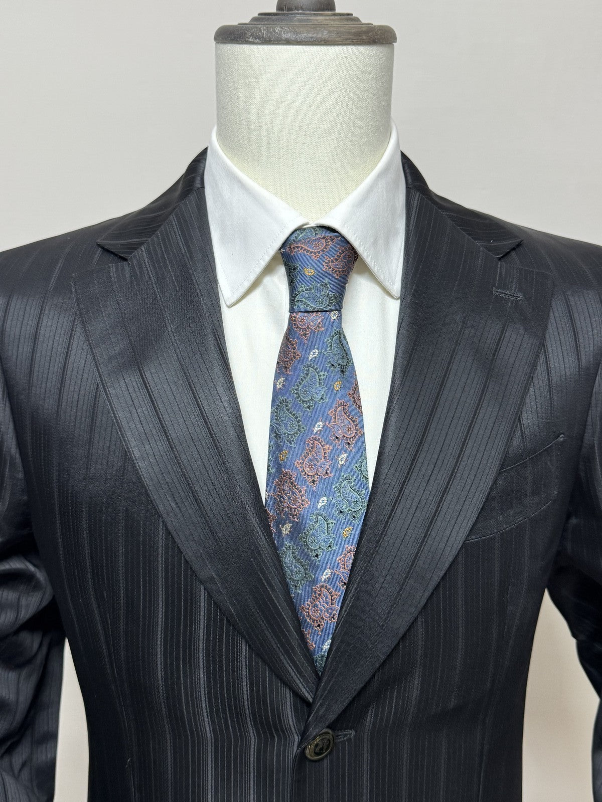 Carlo Pignatelli Giacca Uomo Nero Gessato – Taglia 44