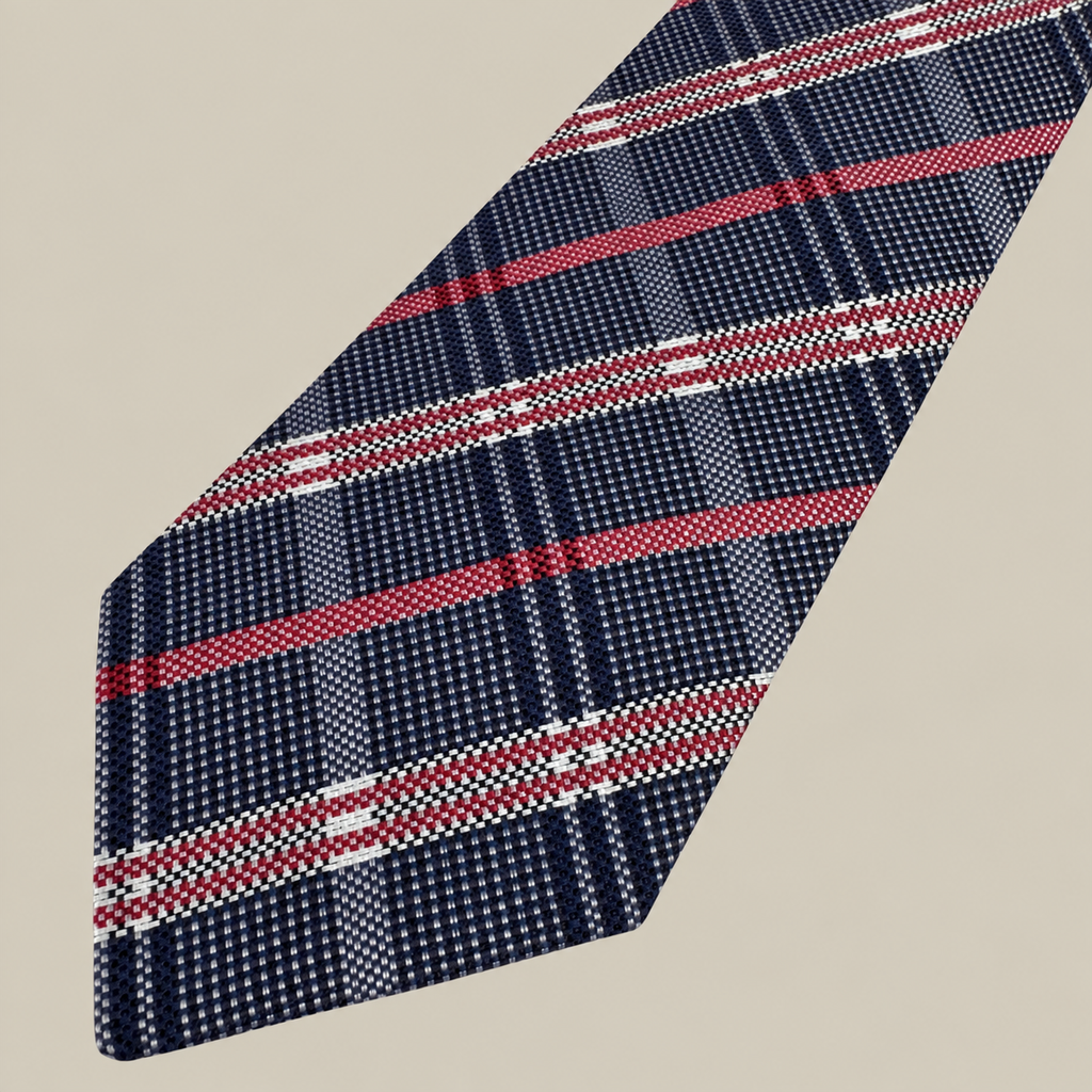 Conbipel Cravatta Blu navy in Seta Scozzese