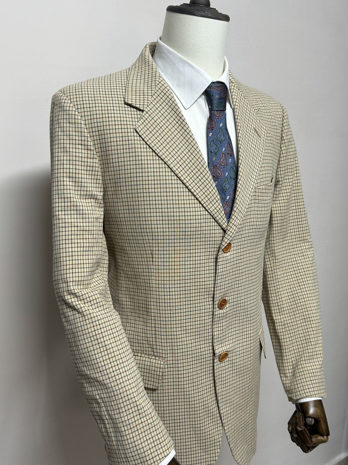 Boggi Milano Giacca Uomo Beige Quadri – Taglia 52