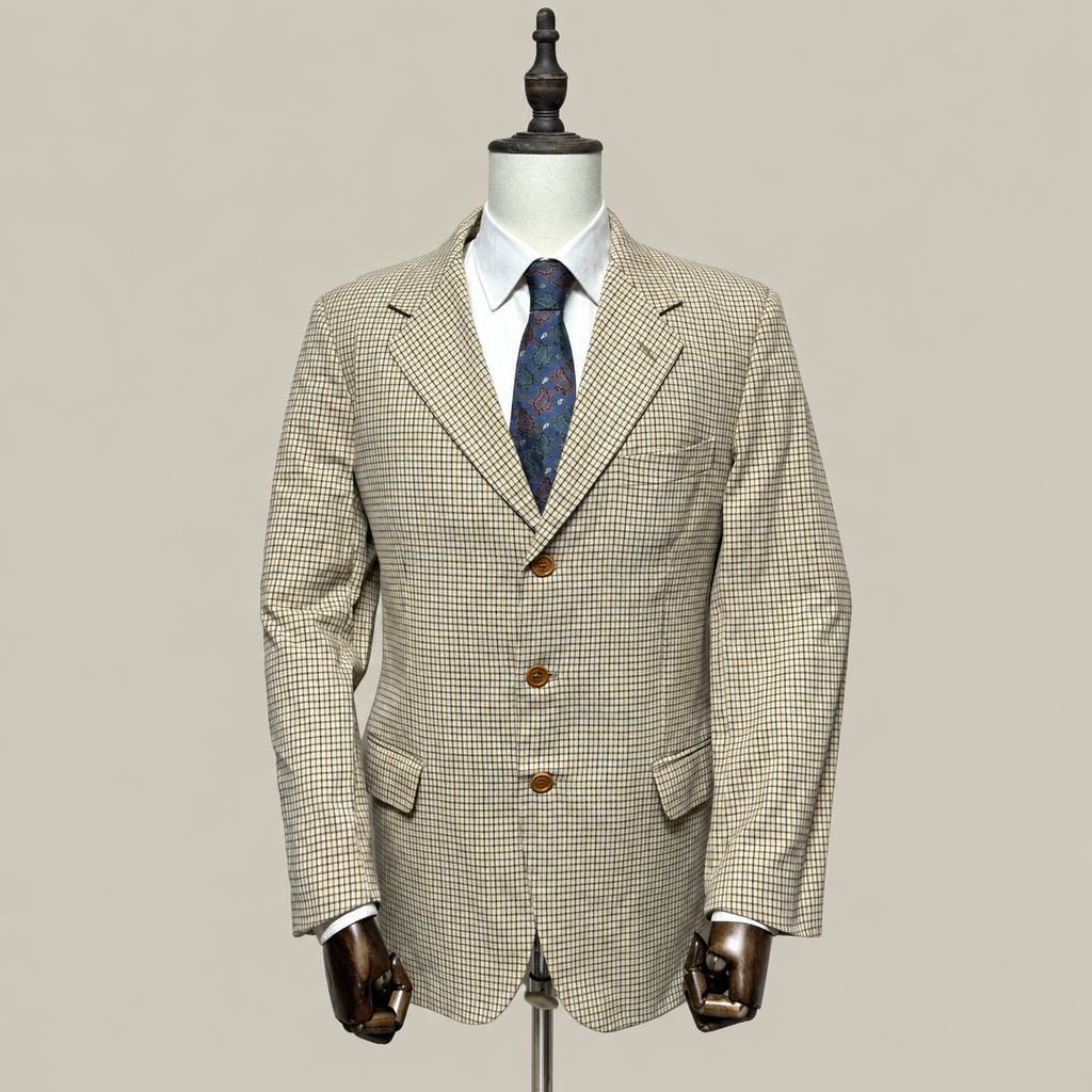 Boggi Milano Giacca Uomo Beige Quadri – Taglia 52