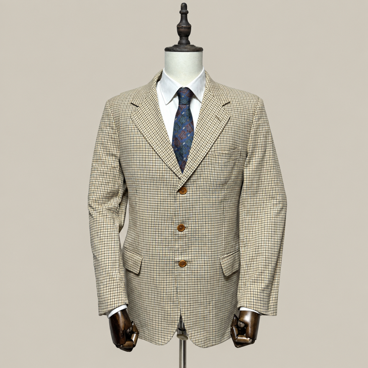 Boggi Milano Giacca Uomo Beige Quadri – Taglia 52