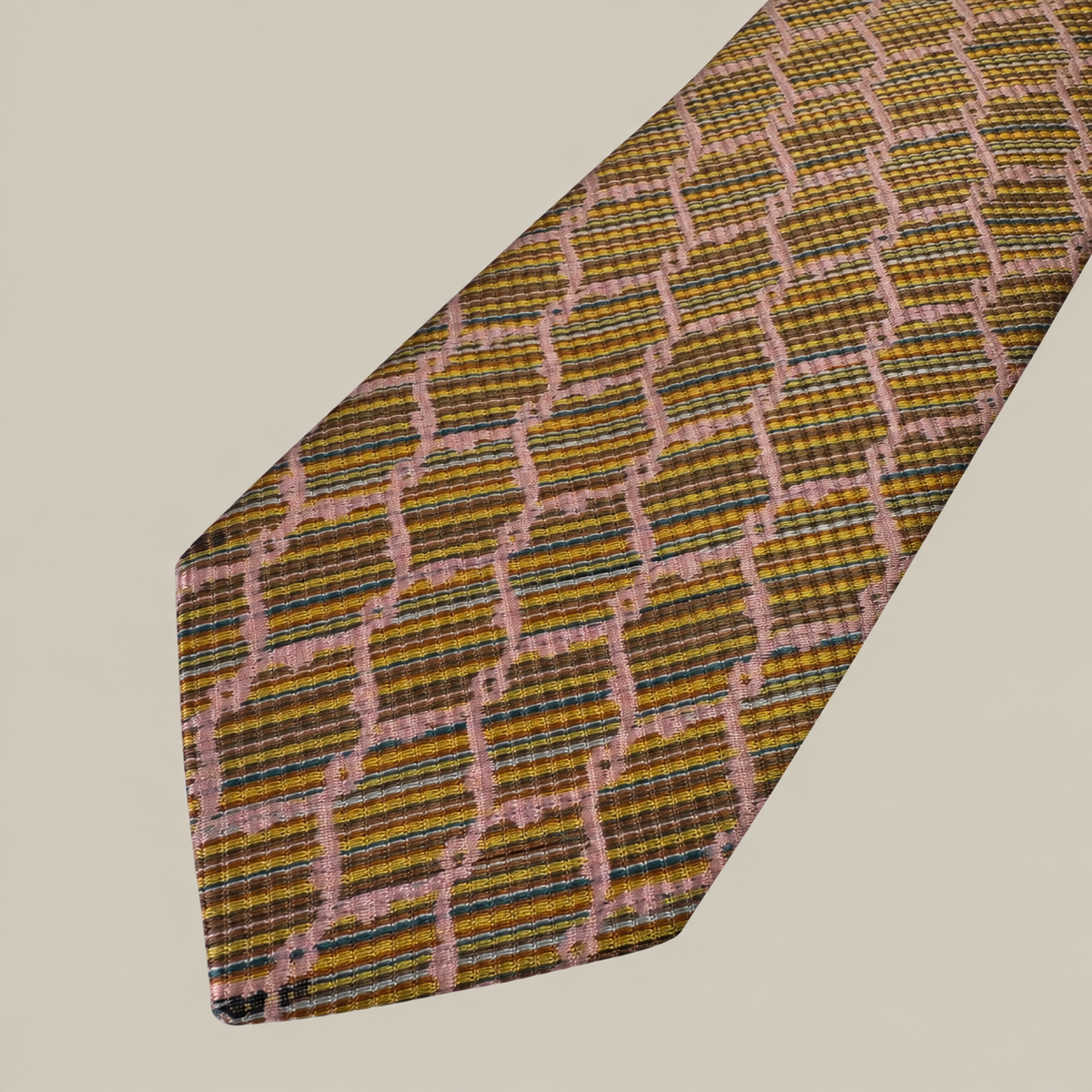 Pierre cardin Cravatta Giallo Geometrico