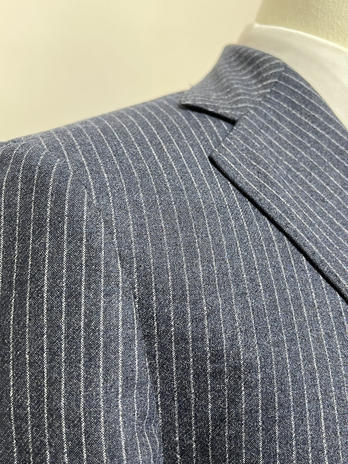 Lardini Abito Uomo Blu navy in Lana Gessato – Taglia 52