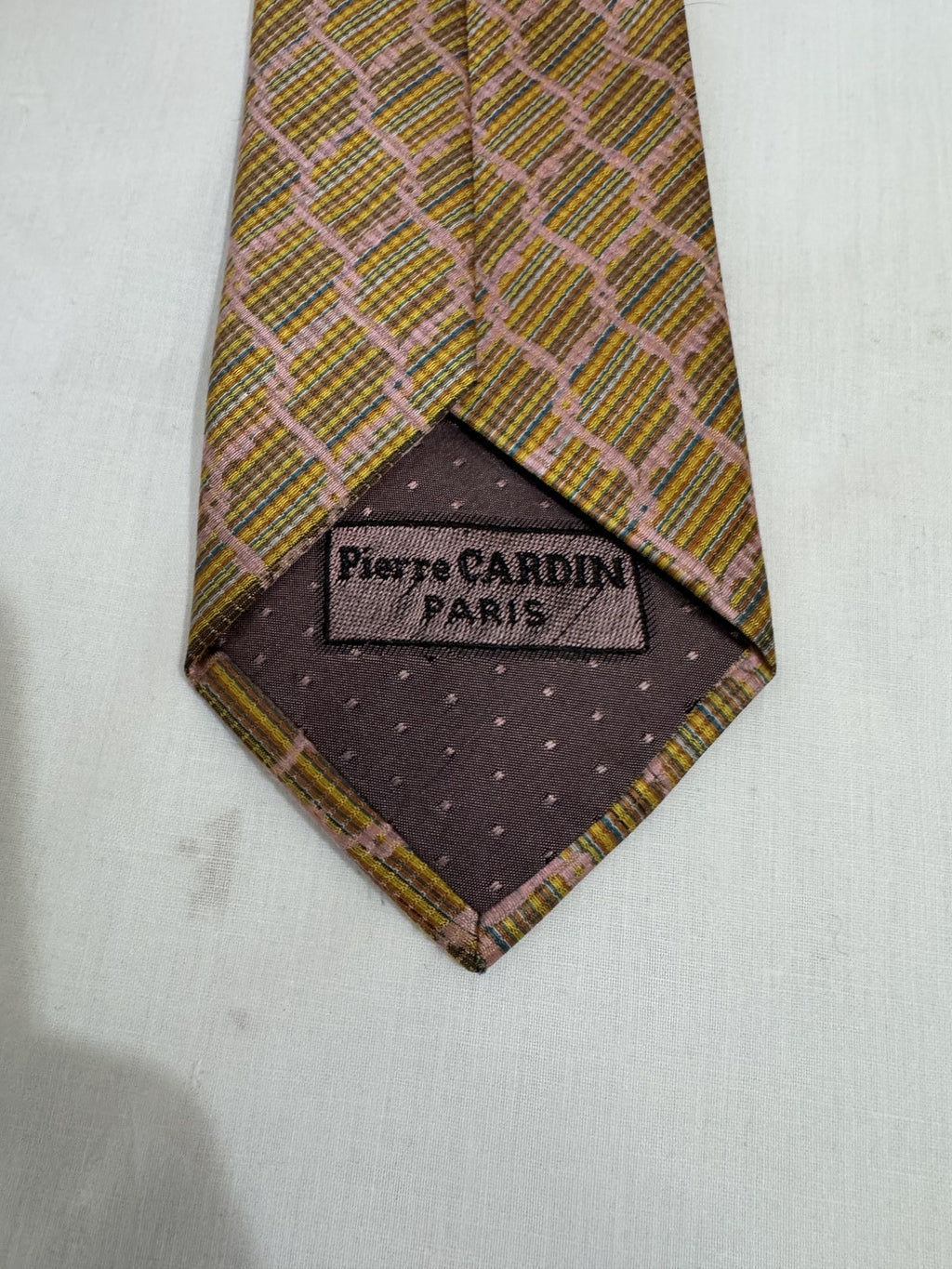 Pierre cardin Cravatta Giallo Geometrico