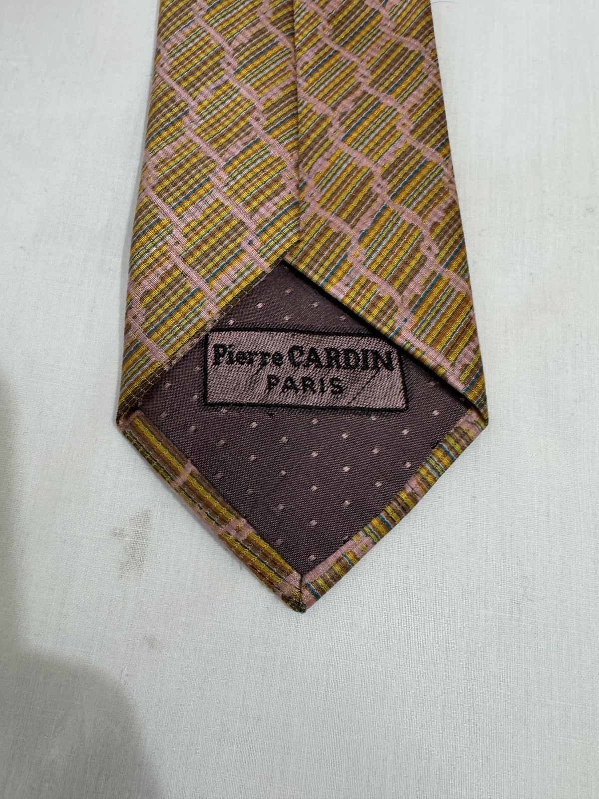 Pierre cardin Cravatta Giallo Geometrico