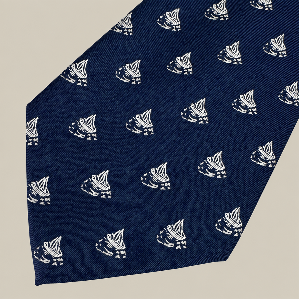 Cristian Paris Cravatta Blu navy in Seta Fantasia