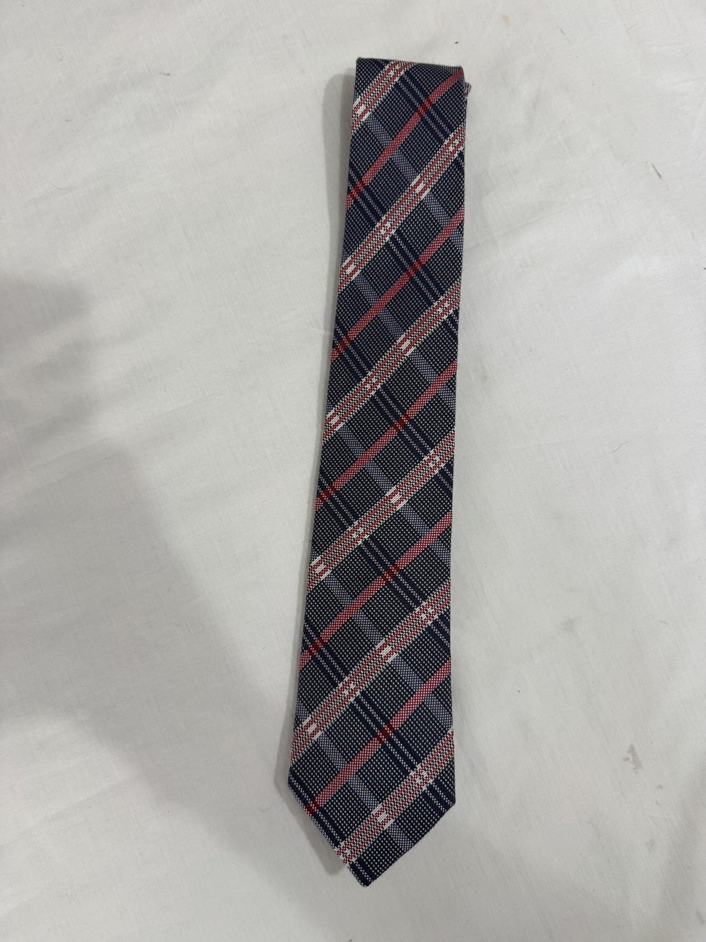 Conbipel Cravatta Blu navy in Seta Scozzese