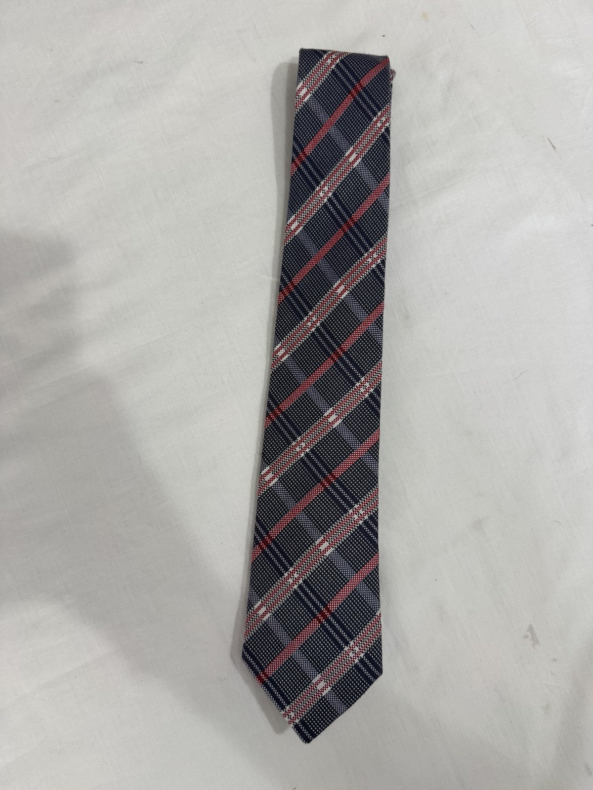 Conbipel Cravatta Blu navy in Seta Scozzese