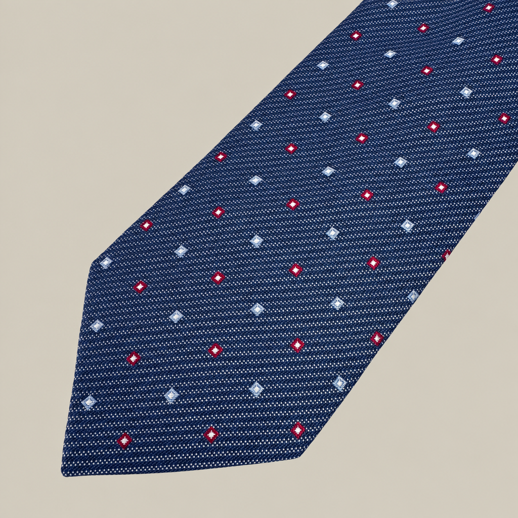 Conbipel Cravatta Blu navy Geometrico
