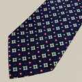 Testa Cravatta Blu navy Geometrico