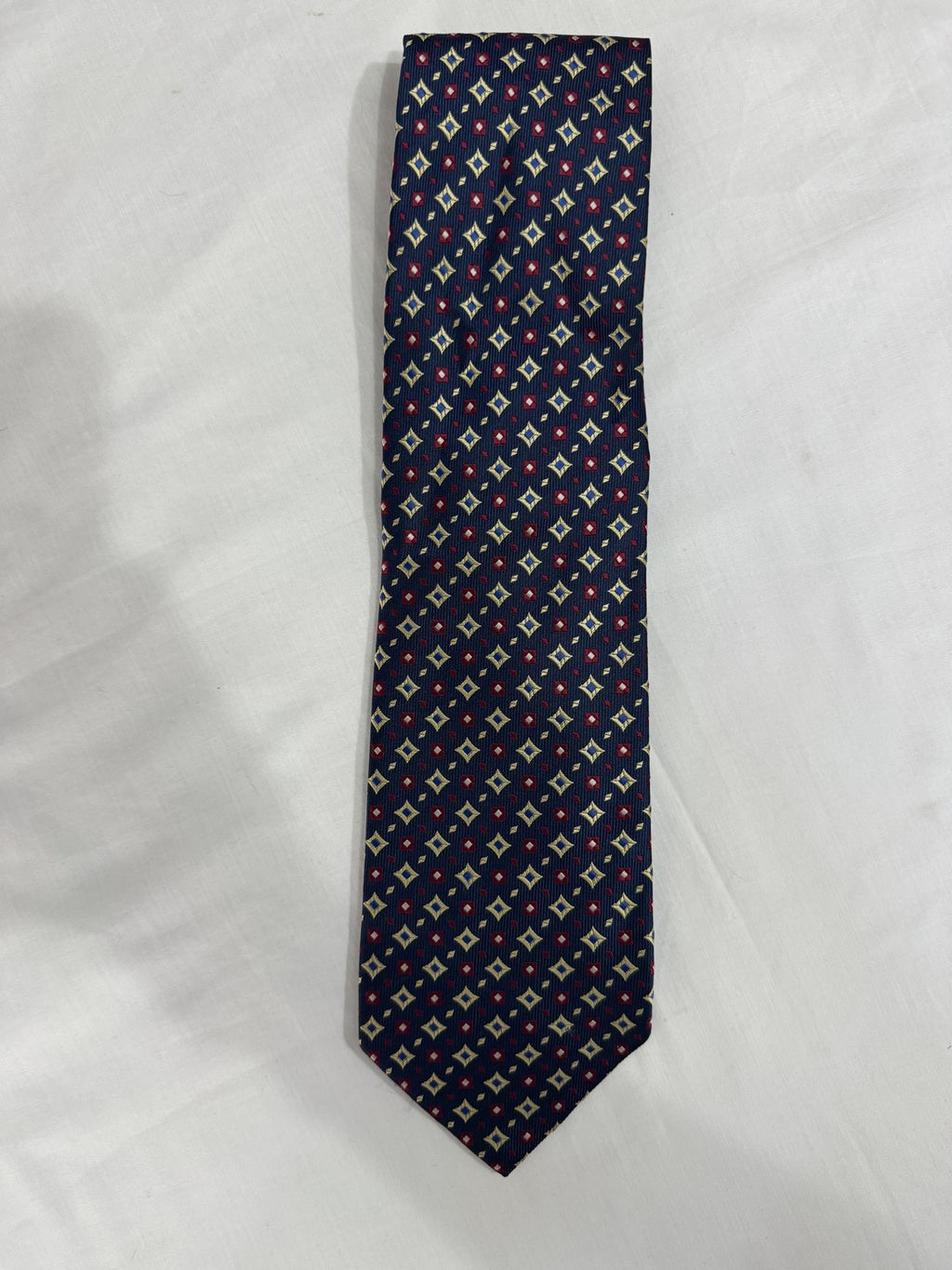 Testa Cravatta Blu navy Geometrico