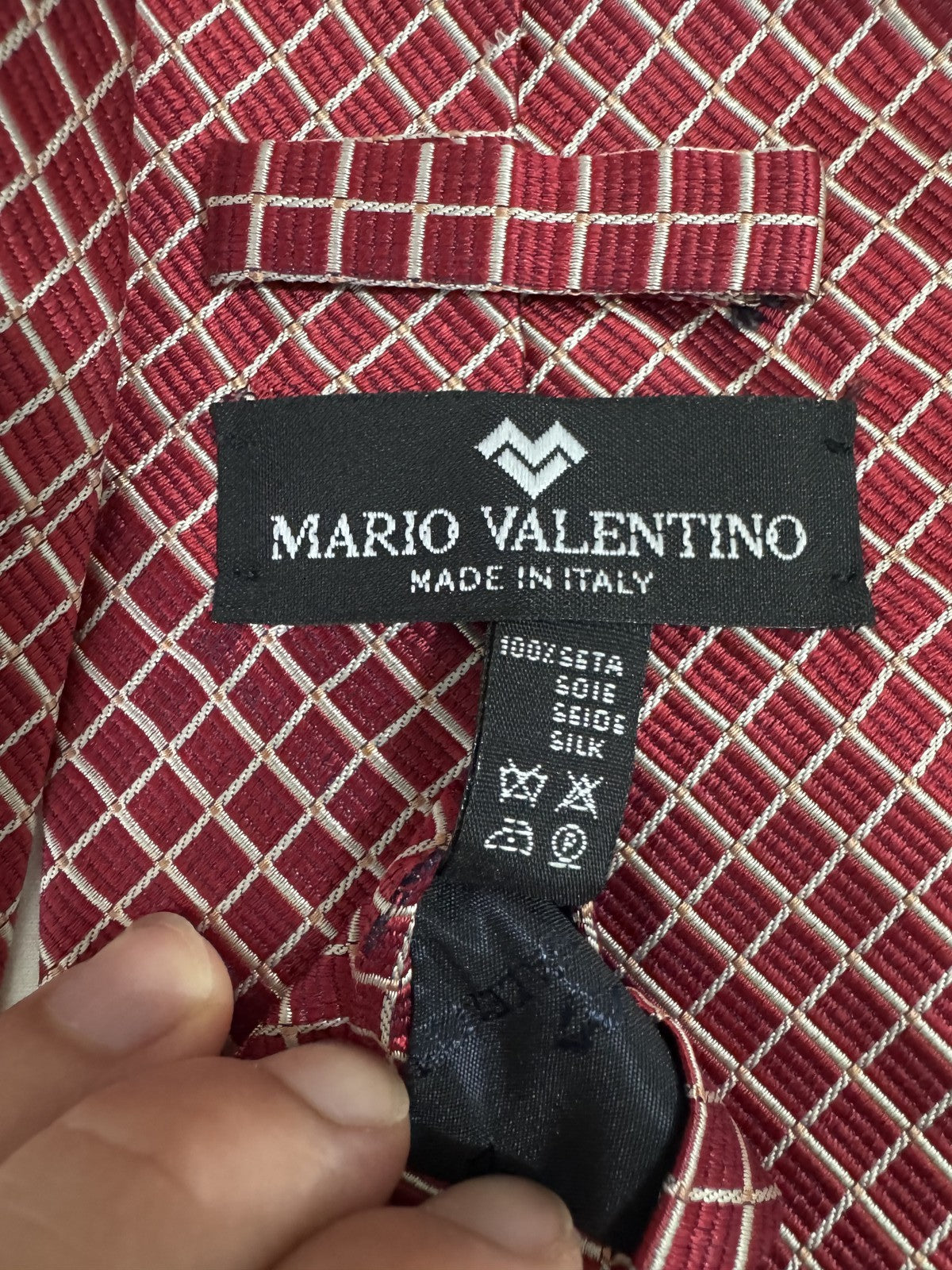 Mario Valentino Cravatta Nero Quadri