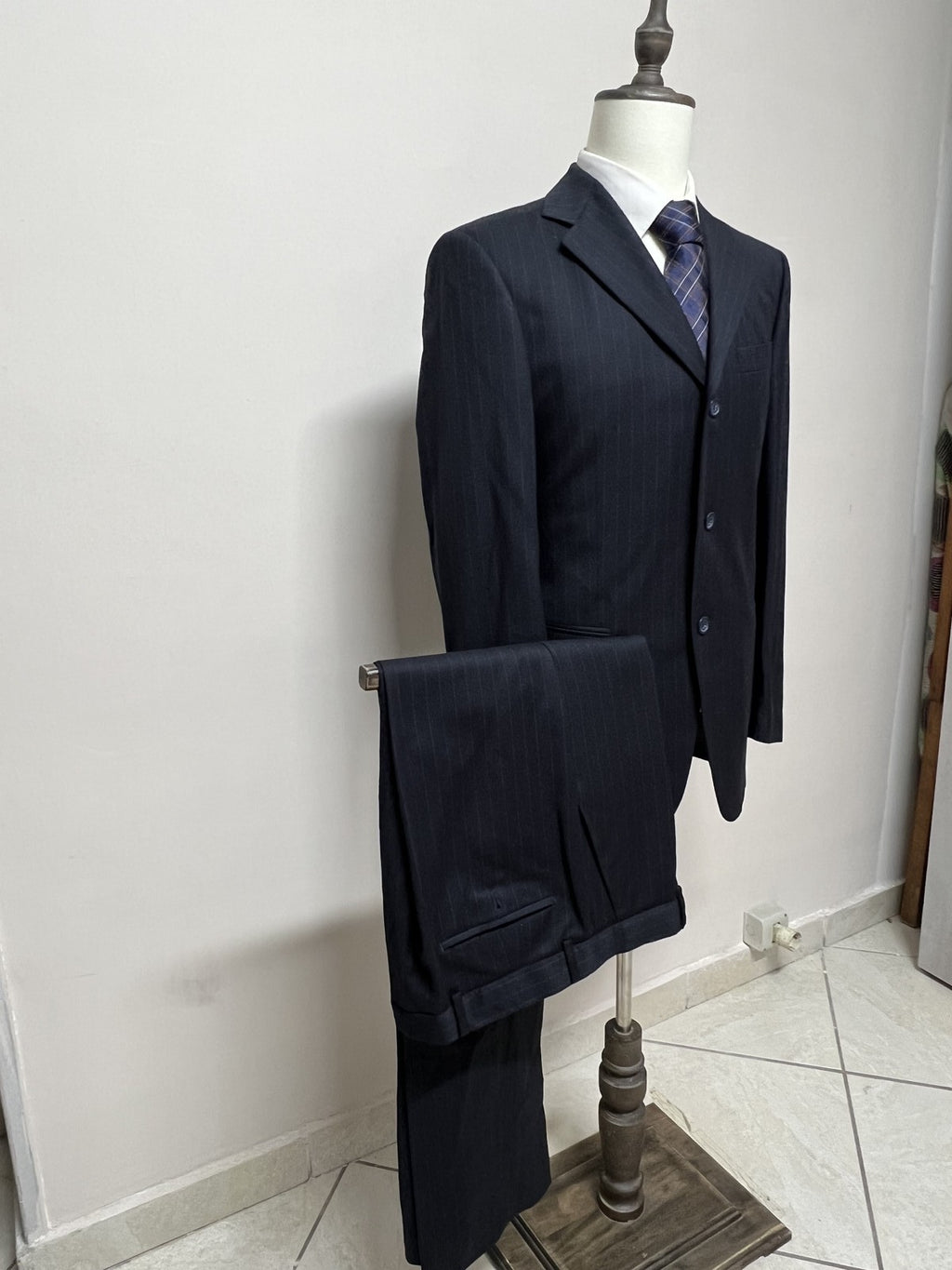 Devonshire Abito Uomo Blu navy in Lana – Taglia 48