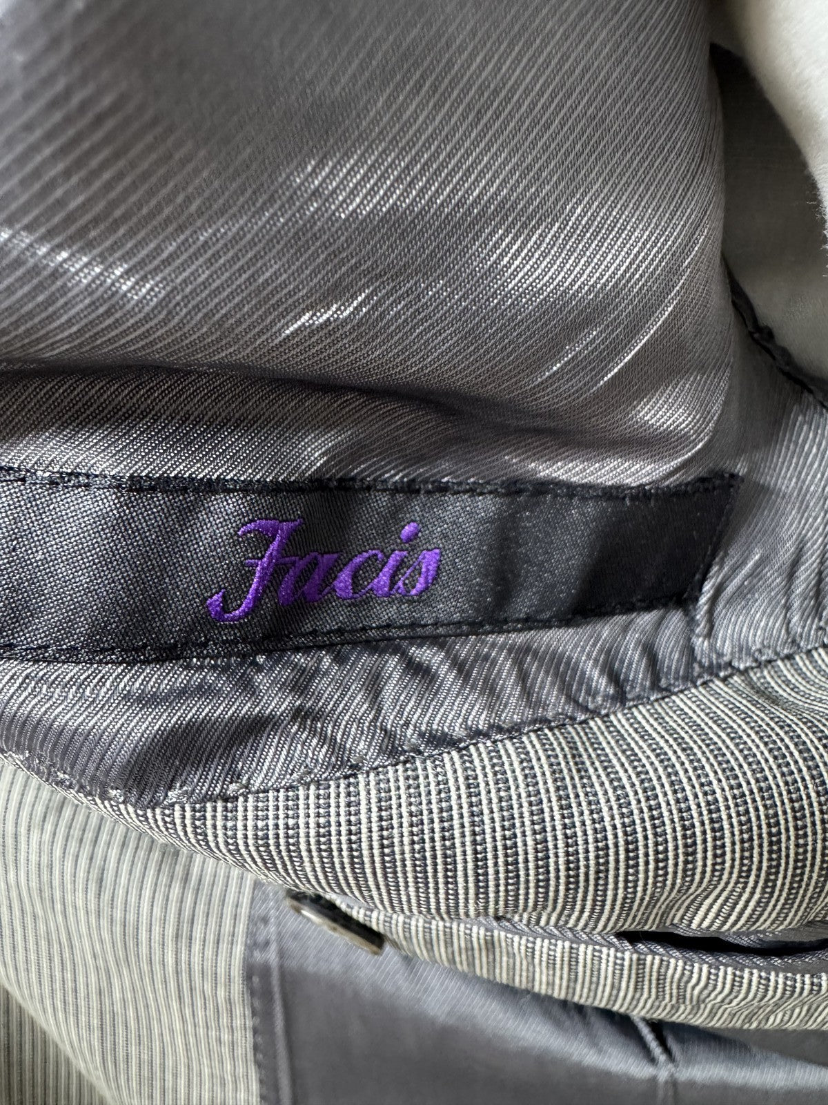 Marzotto Giacca Uomo Grigio in Lana Gessato – Taglia 46