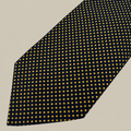 SavilleRow Cravatta Blu navy in Seta Pois