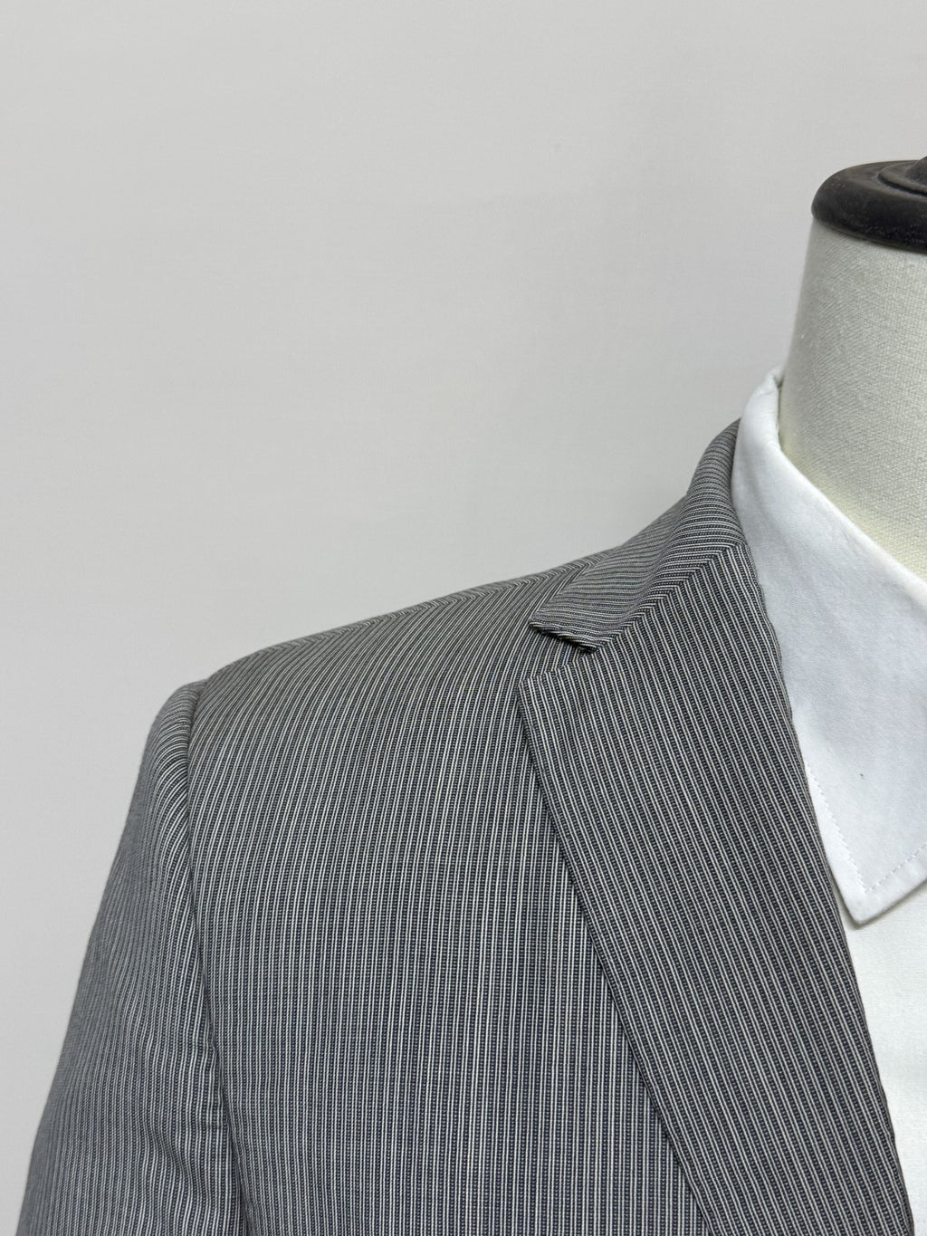 Marzotto Giacca Uomo Grigio in Lana Gessato – Taglia 46