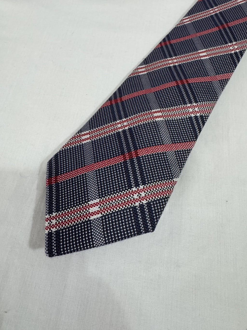 Conbipel Cravatta Blu navy in Seta Scozzese