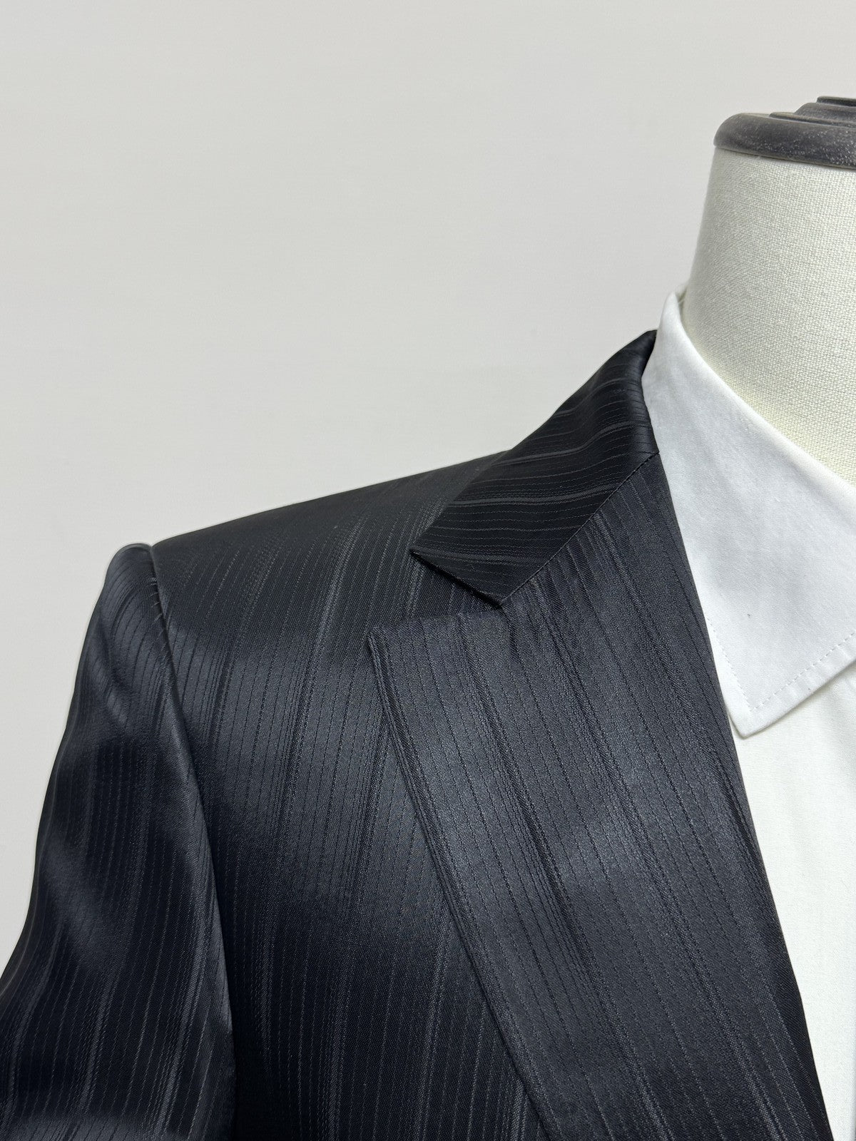 Carlo Pignatelli Giacca Uomo Nero Gessato – Taglia 44