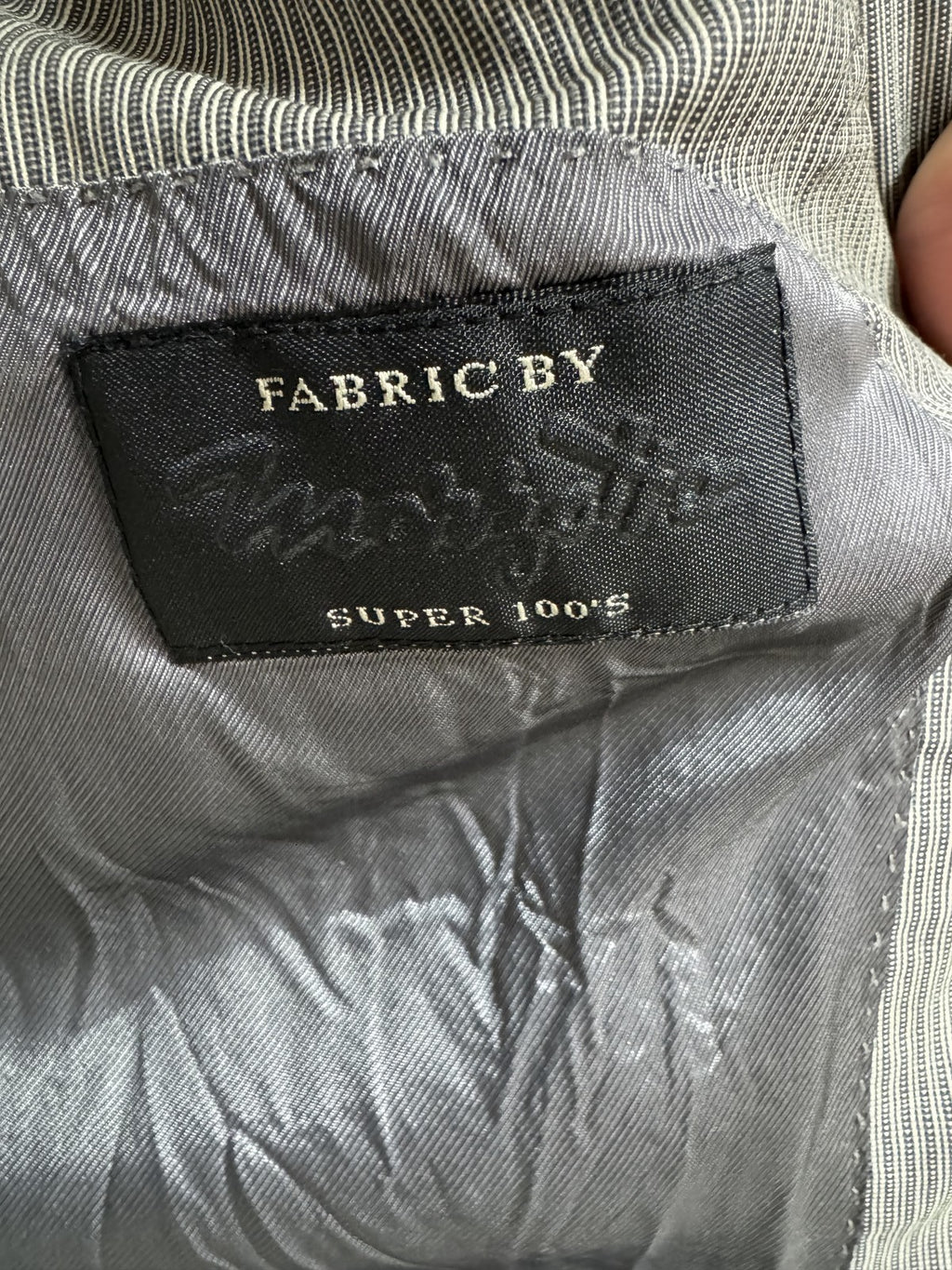 Marzotto Giacca Uomo Grigio in Lana Gessato – Taglia 46