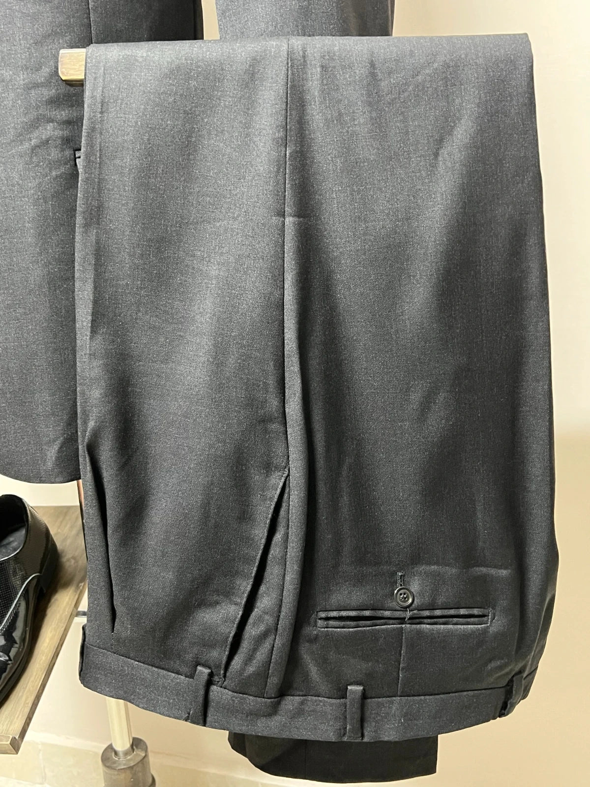 Abito uomo Angelico Biella LineXter Grigio Antracite Elegante Taglia 56 (MA54)