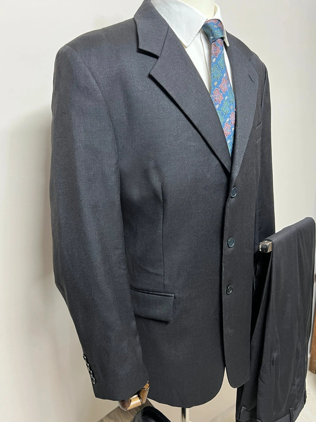 Abito uomo Angelico Biella LineXter Grigio Antracite Elegante Taglia 56 (MA54)