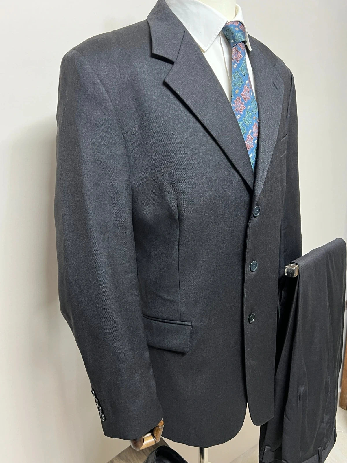 Abito uomo Angelico Biella LineXter Grigio Antracite Elegante Taglia 56 (MA54)