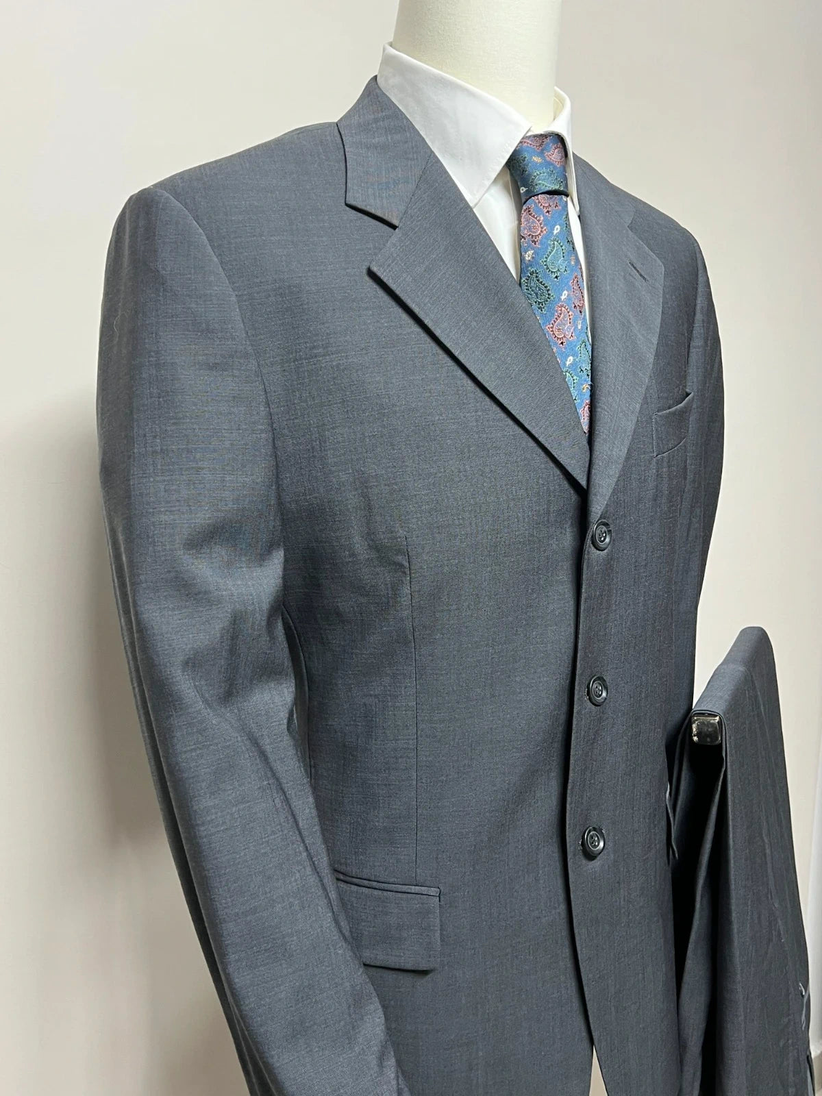 Abito uomo Facis Grigio Pura Lana Vergine 100% Made in Italy Taglia 52 (MA60)