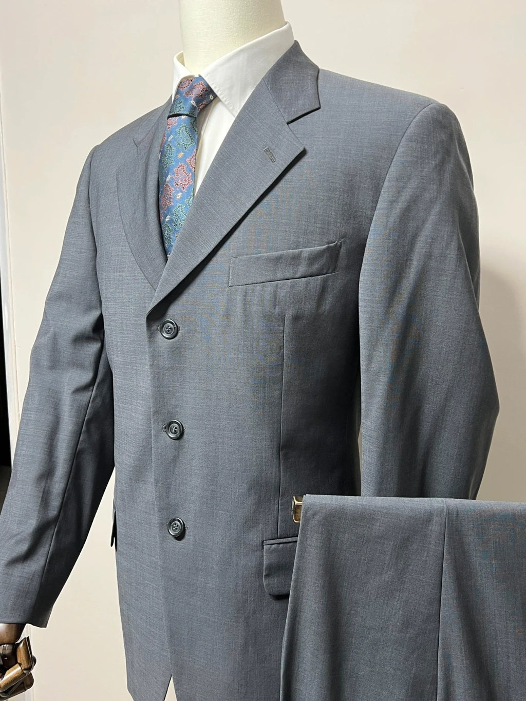 Abito uomo Facis Grigio Pura Lana Vergine 100% Made in Italy Taglia 52 (MA60)