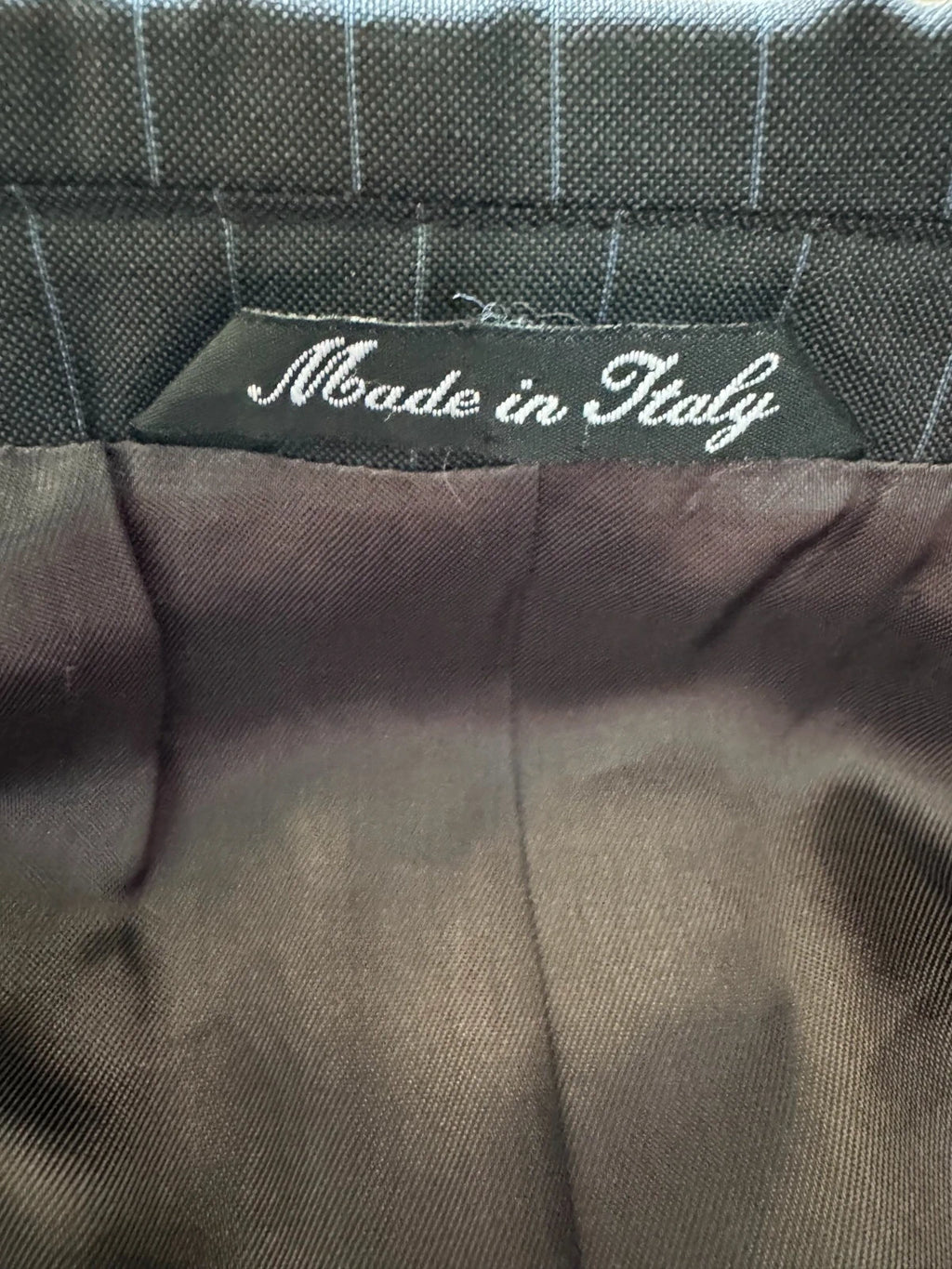 Abito Uomo Angelico Super 100’s Gessato Grigio Antracite Taglia 52 Made in Italy (MA67)