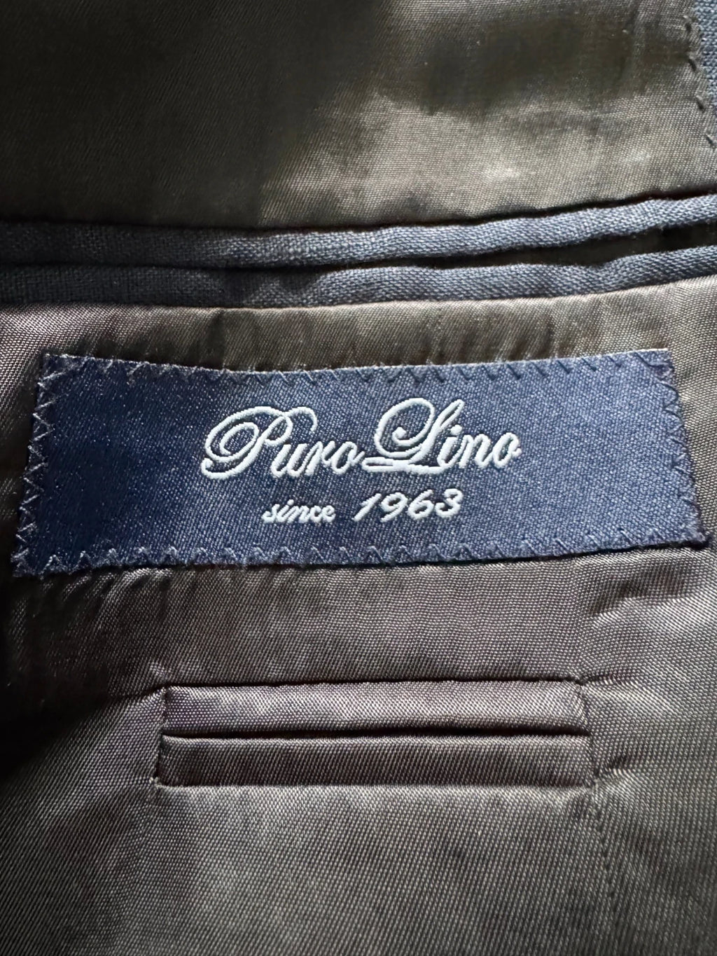 Abito Uomo Barbieri trend Milano 100% Lino blu Taglia 52 Made in Italy (MA69)